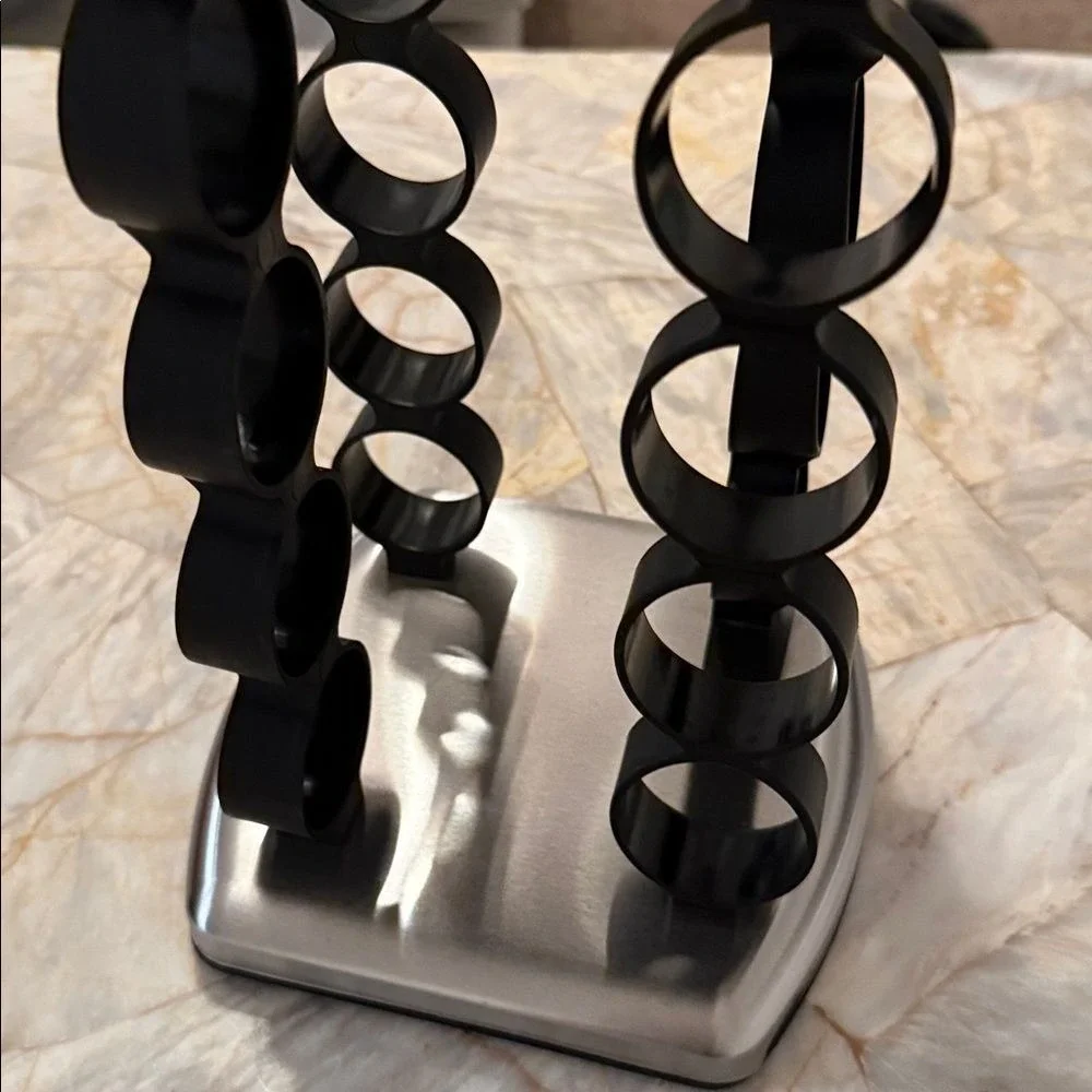 Rotating K Cup Tower 20 Jar Capacity Brushed Stainless‎ Steel Black Swivel